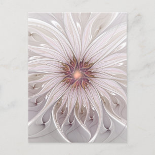 Floral Fantasy, Abstracte moderne deegbloem Briefkaart