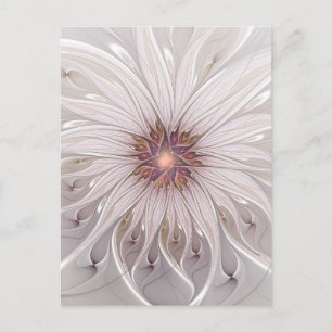 Floral Fantasy, Abstracte moderne deegbloem Briefkaart