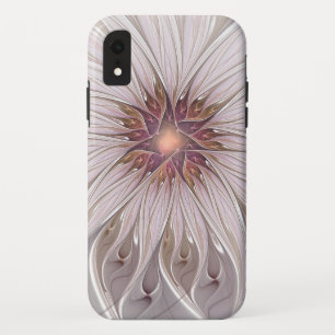 Floral Fantasy, Abstracte moderne deegbloem iPhone XR Hoesje