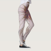 Floral Fantasy, Abstracte moderne deegbloem Leggings (Rechts)