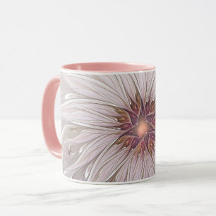 Floral Fantasy, Abstracte moderne deegbloem Mok