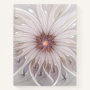 Floral Fantasy, Abstracte moderne deegbloem Notitieboek
