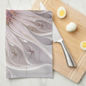 Floral Fantasy, Abstracte moderne deegbloem Theedoek (Quarter Fold)