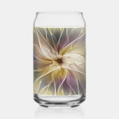 Floral Fantasy Gold Aubergine Abstract Fractal Art (Verso)