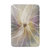 Floral Fantasy Gold Eggplant Abstracte fractale ku Badmat (Voorkant Verticaal)