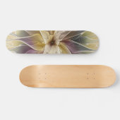 Floral Fantasy Gold Eggplant Abstracte fractale ku Skateboard (Horizontaal)