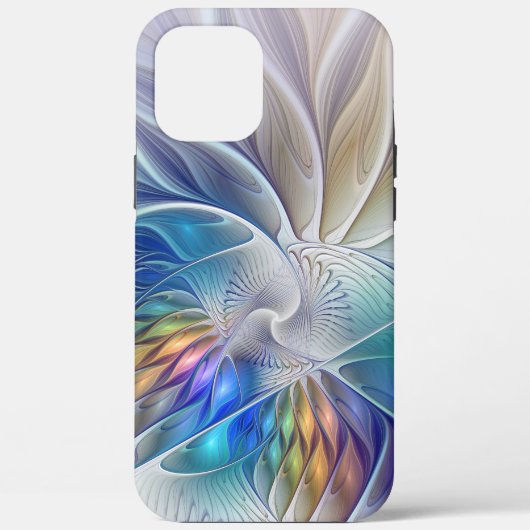 Floral Fantasy, kleurrijke Abstracte fractale bloe Case-Mate iPhone Case (Achterkant)