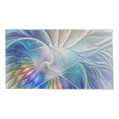 Floral Fantasy, kleurrijke Abstracte fractale bloe Kussensloop (Achterkant)