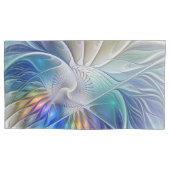 Floral Fantasy, kleurrijke Abstracte fractale bloe Kussensloop (Voorkant)