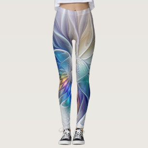Floral Fantasy, kleurrijke Abstracte fractale bloe Leggings