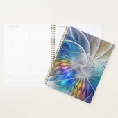 Floral Fantasy, kleurrijke Abstracte fractale bloe Planner (Display)