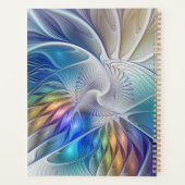 Floral Fantasy, kleurrijke Abstracte fractale bloe Planner (Achterkant)