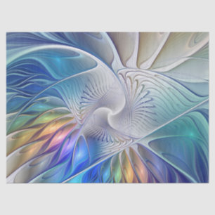 Floral Fantasy, kleurrijke Abstracte fractale bloe Tissuepapier