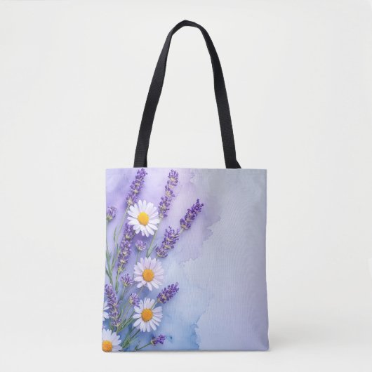 Floral Fantasy Lavendel & Daisy Bag Draagtas (Voorkant)