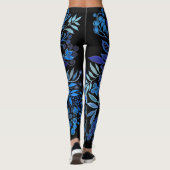 Floral Fantasy Midnight Blue Leggings (Achterkant)