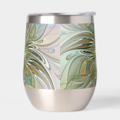 Floral Fantasy Modern Fractal Art Flower With Gold (Gauche)