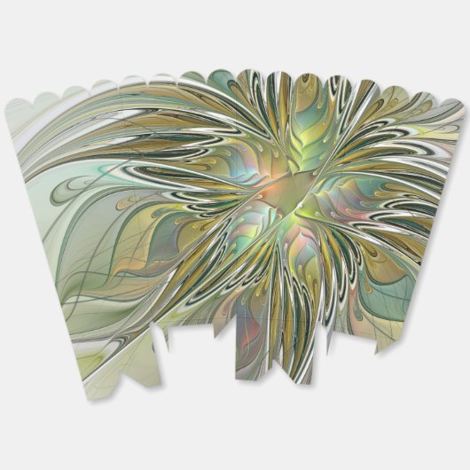 Floral Fantasy Modern Fractal Art Flower With Gold Bedankdoosjes (Ongevouwen)