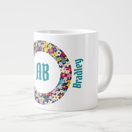 Floral Fantasy Ring Jumbo Mok (Voorkant rechts)