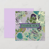 Floral Fantasy Thankyou card Bedankkaart (Voorkant / Achterkant)