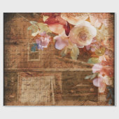 Floral Farmhouse Rustic Barn Cadeaupapier (Vlak)