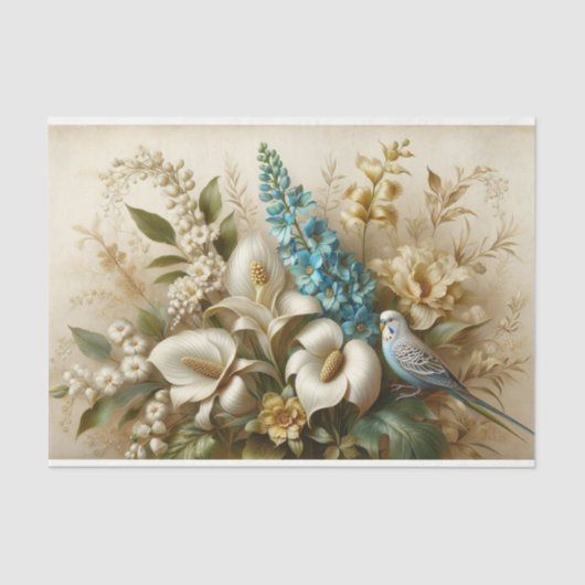 Floral Fauna Vogel Decoupage Weefselpapier Tissuepapier (Voorkant)