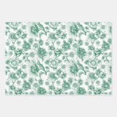 Floral felines (groen) inpakpapier vel (Voorkant 3)