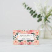 Floral | Feminine Professional Icons QR-code Visitekaartje (Staand voorkant)