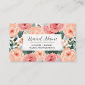 Floral | Feminine Professional Icons QR-code Visitekaartje (Voorkant)