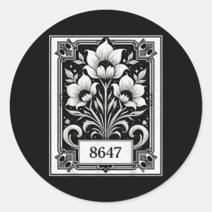 Floral Feminist 8647 Anti-Trump Mensenrechten Grap Ronde Sticker