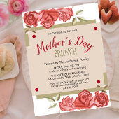 Floral Fête des mères Fête Brunch Invitations