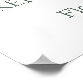 Floral, feuillage Répétition Dîner Affiche de bien (Coin)