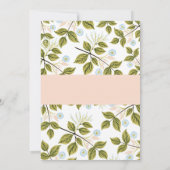 Floral Feuille 50ème 40ème anniversaire Invitation (Dos)