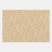 Floral Feuille Art Motif Sur Sage Rose Vert Beige (Devant 3)