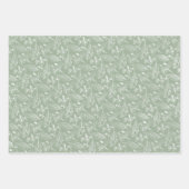 Floral Feuille Art Motif Sur Sage Rose Vert Beige (Devant 2)