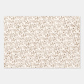 Floral Feuille Art Motif Sur Sage Rouge Vert Beige (Devant)