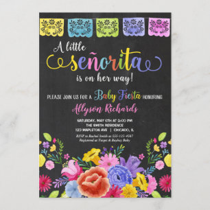 Floral Fiesta baby shower uitnodiging
