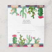 Floral Fiesta Cactus Koppels Douche plaats kaarten (Buitenkant ongevouwen)