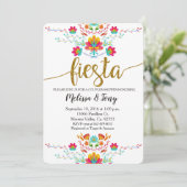 Floral Fiesta Couples Douche Invitation (Debout devant)