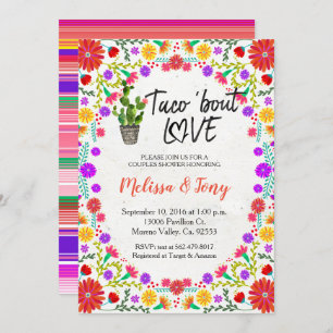 Floral Fiesta Couples Shower Invitation Kaart