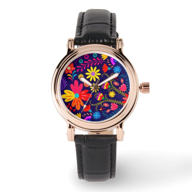 Floral Fiesta Inspired Horloge (Voorkant)