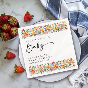 Floral Fiesta Taco Bout Baby shower Servet