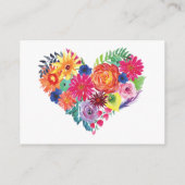 Floral Fiesta Wedding Gift Registry Informatiekaartje (Achterkant)