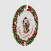 Floral First Christmas Classsaké pour animaux (devant)