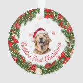 Floral First Christmas Classsaké pour animaux (dos)