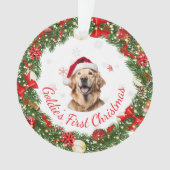 Floral First Christmas Classsaké pour animaux (devant)