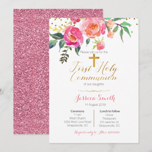 Floral First Heilige Communauteiten Kaart (Voorkant / Achterkant)
