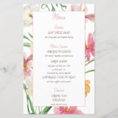 Floral First Holy Communion Menu photo (Dos)