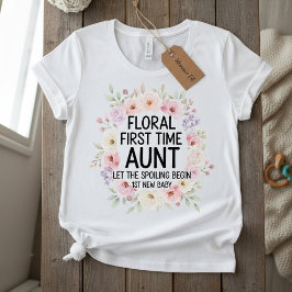 Floral First Time Aunt, 1St New Baby Women Tri-Blend Shirt