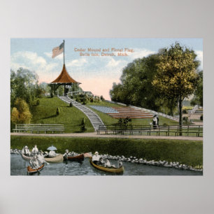 Floral Flag, Belle Isle Park, Detroit 1915 Poster