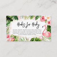 Floral Flamingo Baby shower Books for Baby